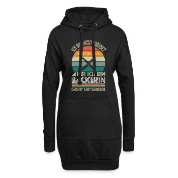 I'm not perfect, but I'm a baker - Hoodie Dress - black - Front