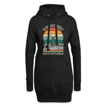 Je ne suis pas parfait, mais je suis un chasseur - Sweat-shirt à capuche long Femme - noir - Devant