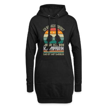 Je ne suis pas parfait, mais je suis un combattant - Sweat-shirt à capuche long Femme - noir - Devant
