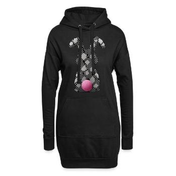 Easter Bunny - Hoodie-Kleid - Schwarz - Vorne