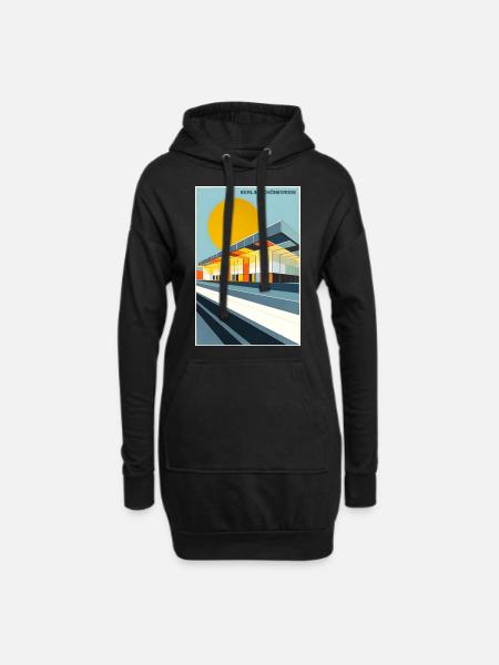 Berlin Schöneweide - Hoodie-Kleid - Schwarz