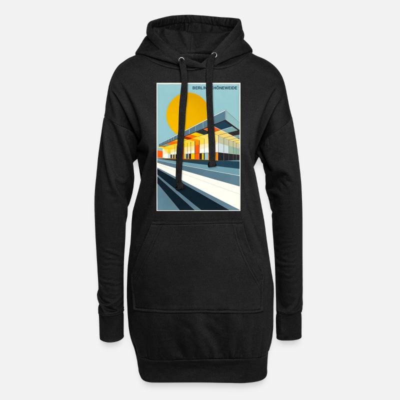 Berlin Schöneweide - Hoodie-Kleid - Schwarz