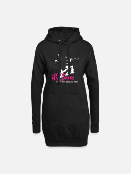 Malinois - Hoodie-Kleid - Schwarz