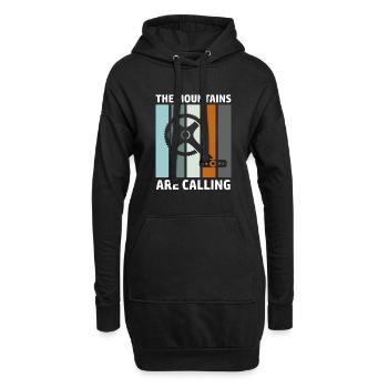Les montagnes appellent VTT Bike Mountain Biker - Sweat-shirt à capuche long Femme - noir - Devant