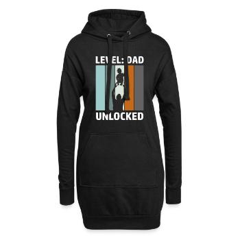 Papa Geschenk Geschenkidee für Väter - Hoodie-Kleid - Schwarz - Vorne