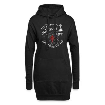 Der jakobsweg ruft Santiago Pilger Jakob - Hoodie-Kleid - Schwarz - Vorne