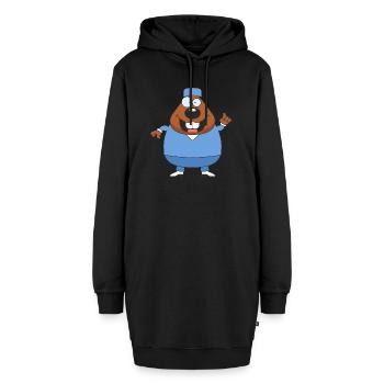 doc32 - Hoodie-Kleid - Schwarz - Vorne - AI Model Female 172 light (172cm)