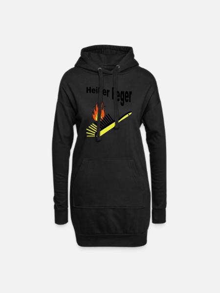 Heißer Feger - Hoodie-Kleid - Schwarz