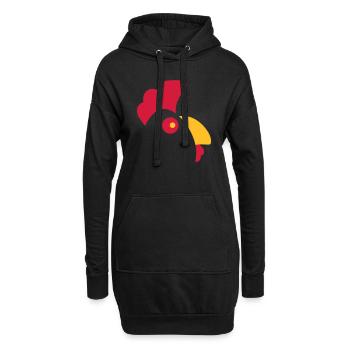 Chicken - Hoodie-Kleid - Schwarz - Vorne
