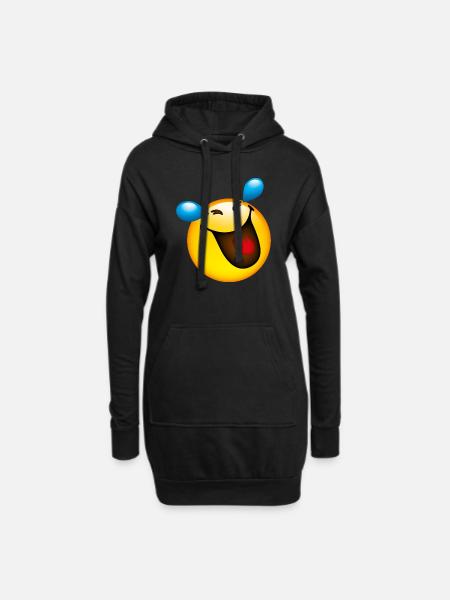 Smiley Smile - Hoodie Dress - black