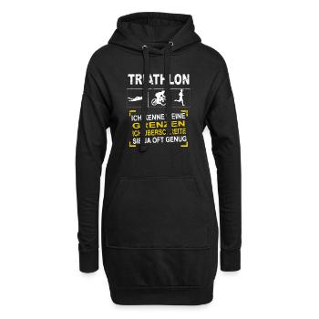 Triathlon - Hoodie-Kleid - Schwarz - Vorne