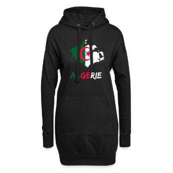 Algérie fierté drapeau algérie cadeau - Sweat-shirt à capuche long Femme - noir - Devant