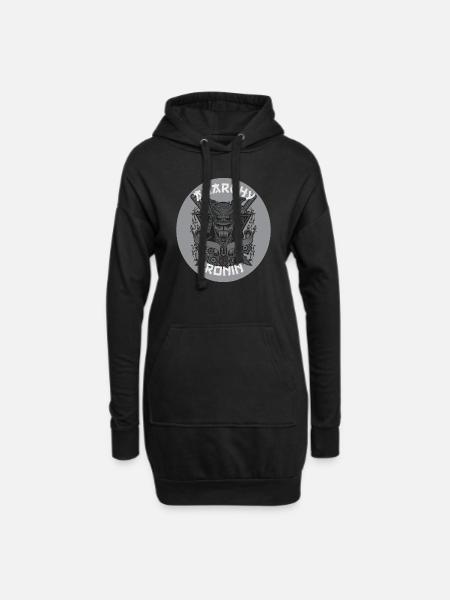 Anarchy Ronin Design - Hoodie-Kleid - Schwarz