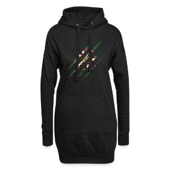 Fléchettes, fléchettes - Sweat-shirt à capuche long Femme - noir - Devant