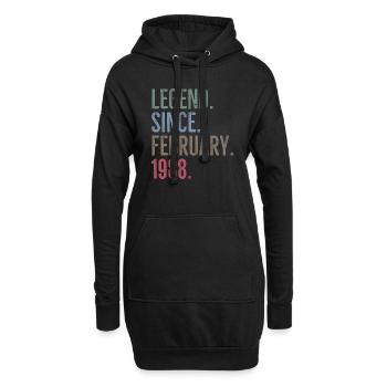 Légende depuis février 1988 - Sweat-shirt à capuche long Femme - noir - Devant
