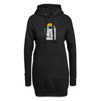 So sahen meine Hausaufgaben aus - Hoodie-Kleid - Schwarz - Vorne