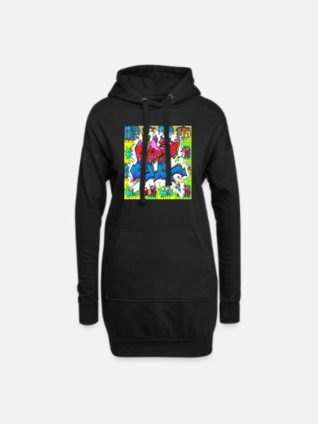 Epic Music Pop Art 4 - Hoodie Dress - black