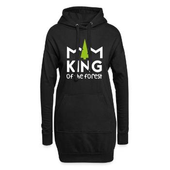 Roi de la forêt - Sweat-shirt à capuche long Femme - noir - Devant