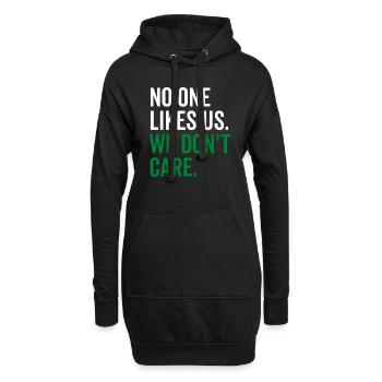 Personne ne nous aime Nous nous en fichons - Sweat-shirt à capuche long Femme - noir - Devant