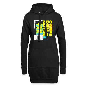 Carpe Diem Saisissez la journée - Sweat-shirt à capuche long Femme - noir - Devant