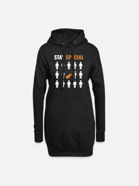 STAY SPECIAL Capybara - Hoodie-Kleid - Schwarz
