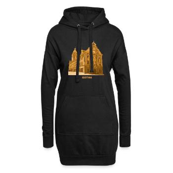 Hôtel de ville de Gotha Luther Bach Thuringe - Sweat-shirt à capuche long Femme - noir - Devant