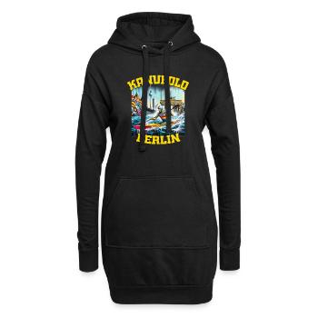 Kanupolo Berlin Graffiti - Hoodie-Kleid - Schwarz - Vorne