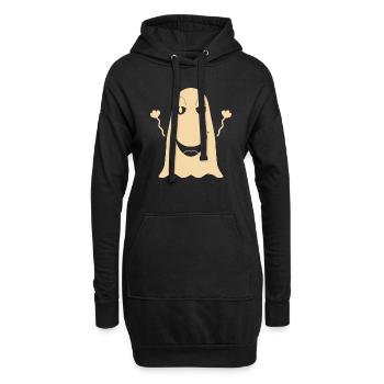 Geisti le sympathique fantôme - Sweat-shirt à capuche long Femme - noir - Devant