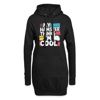 Lustiger Spruch für Hamsterfreunde - Hoodie-Kleid - Schwarz - Vorne