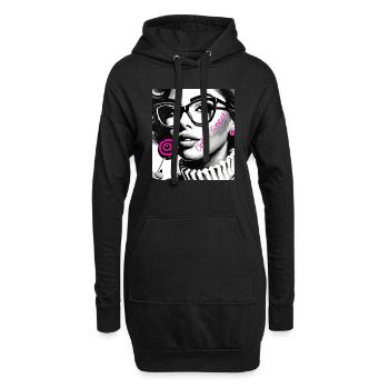 Chill & Süß - Hoodie-Kleid - Schwarz - Vorne