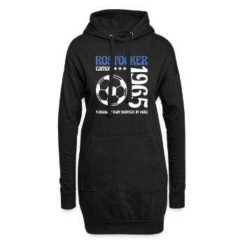 Rostocker Geburtstag 1965 Fußball Geschenk - Hoodie-Kleid - Schwarz - Vorne