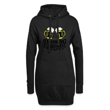 Drinking Squad Bier - Hoodie-Kleid - Schwarz - Vorne