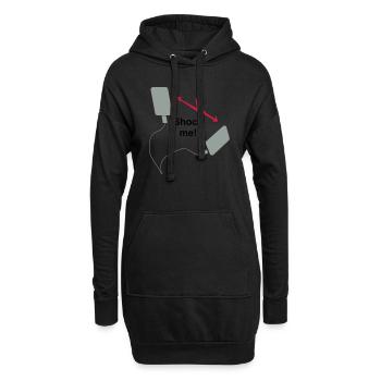 Defibrillator - Shock me! - Hoodie-Kleid - Schwarz - Vorne