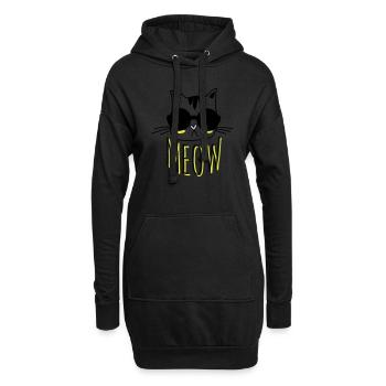 Cool Cat - Hoodie-Kleid - Schwarz - Vorne