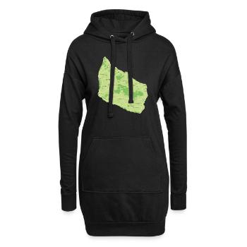 Carte de Bornholmer - Sweat-shirt à capuche long Femme - noir - Devant