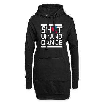 Tais-toi et danse sort blanc Danse T-shirt - Sweat-shirt à capuche long Femme - noir - Devant