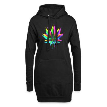 colorful HANF - Hoodie-Kleid - Schwarz - Vorne
