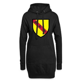 Blason Lorraine (T) - Sweat-shirt à capuche long Femme - noir - Devant