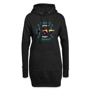 Vintage - Mangusta - Hoodie-Kleid - Schwarz - Vorne