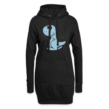 Dinosaurier - Tyrannusaurus Rex - Hoodie-Kleid - Schwarz - Vorne
