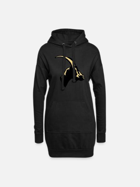 Haustier Ziege Ziege 1 - Hoodie-Kleid - Schwarz