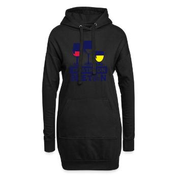 triathlon breton alcool verre apero humour - Sweat-shirt à capuche long Femme - noir - Devant