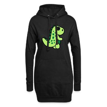 T-Rex - Sweat-shirt à capuche long Femme - noir - Devant