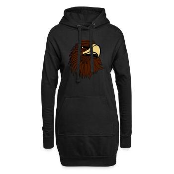 Aigle aigle chauve - Sweat-shirt à capuche long Femme - noir - Devant
