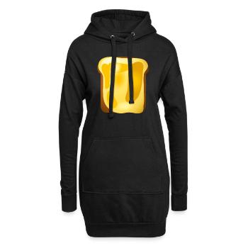 Smiley Toast - Hoodie-Kleid - Schwarz - Vorne