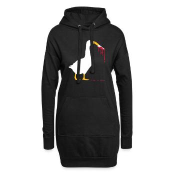 Blutiges Messer Gänse - Hoodie-Kleid - Schwarz - Vorne