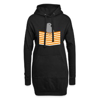 Vogel Bird Wellensittich - Hoodie-Kleid - Schwarz - Vorne