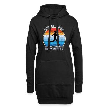 Runner Mama Funny Marathon Running Mother's day - Hoodie-Kleid - Schwarz - Vorne