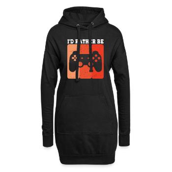 i d rather be - Hoodie-Kleid - Schwarz - Vorne