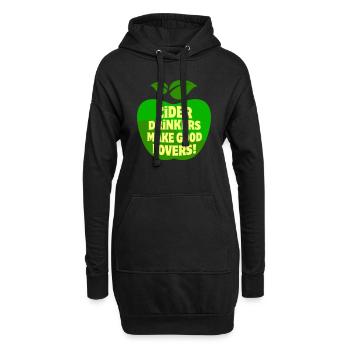 Cider Drinkers make good Lovers Apfelwein Obstwein - Hoodie-Kleid - Schwarz - Vorne